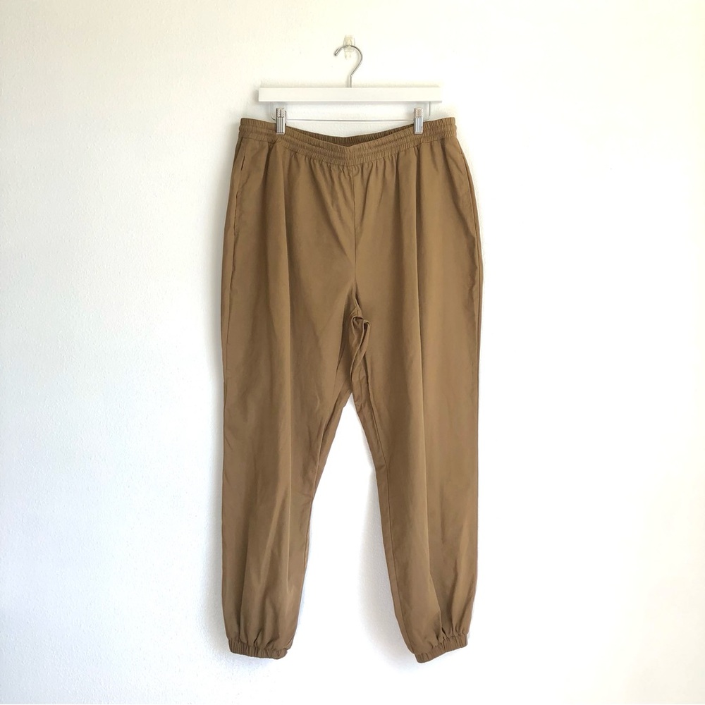 Good American Sepia Tan Brushed Essential Track Jogger Pants Size 4 / XL